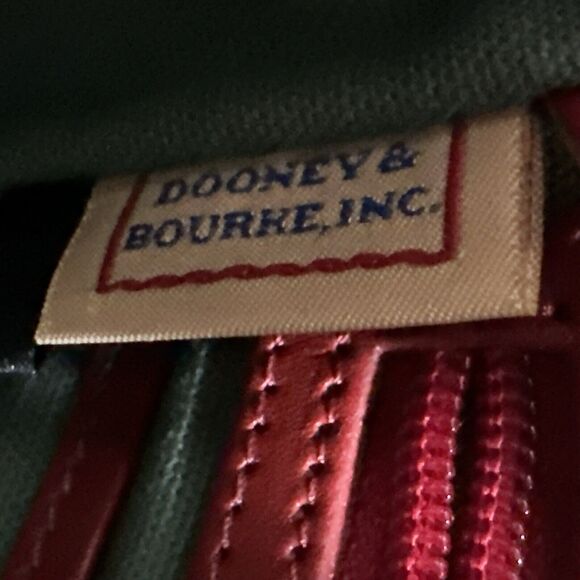 DOONEY & BOURKE Leather Letter Carrier Bag Tartan Print Crossbody Preppy y2k - Picture 13 of 16